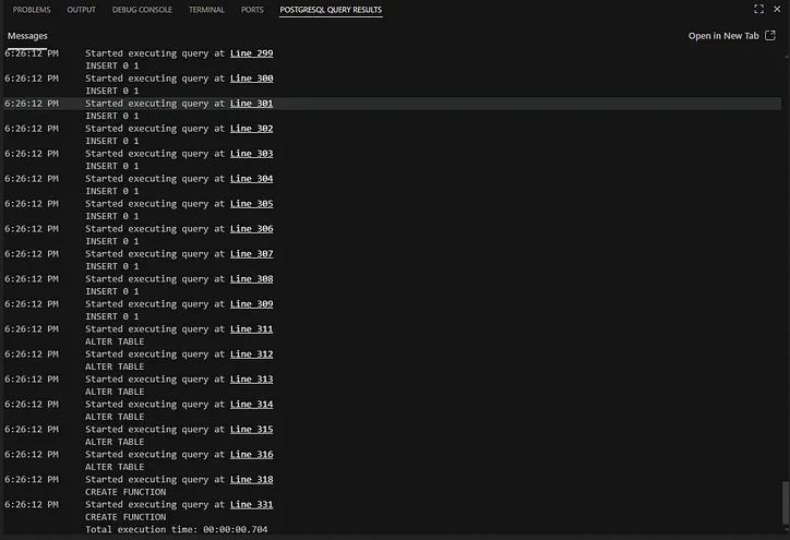 Populating the database with initial data using SQL script